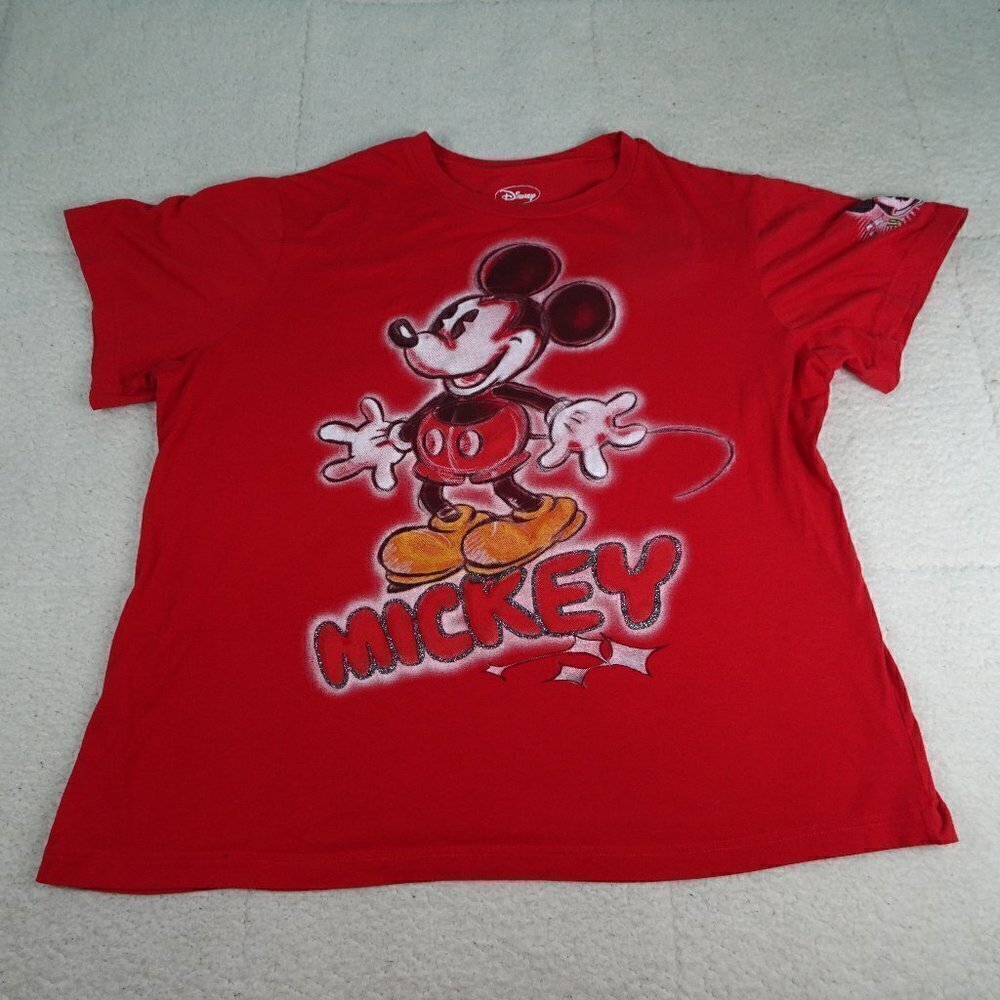 Disney Mickey Mouse Red Shirt Size 1X